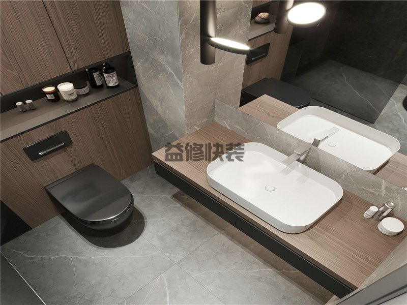 衛(wèi)生間混搭風(fēng)格裝修怎樣好看,衛(wèi)生間混搭風(fēng)格裝修怎么搭配家具？(圖1)